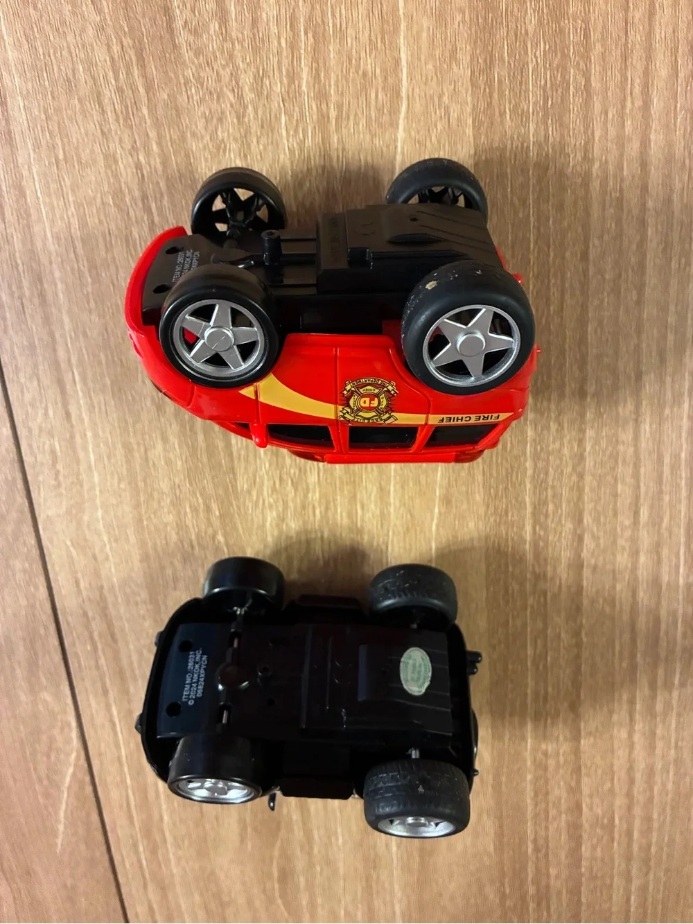 Black Police & Red Fire Rescue Toy Cars - Kids Toy Vehicles